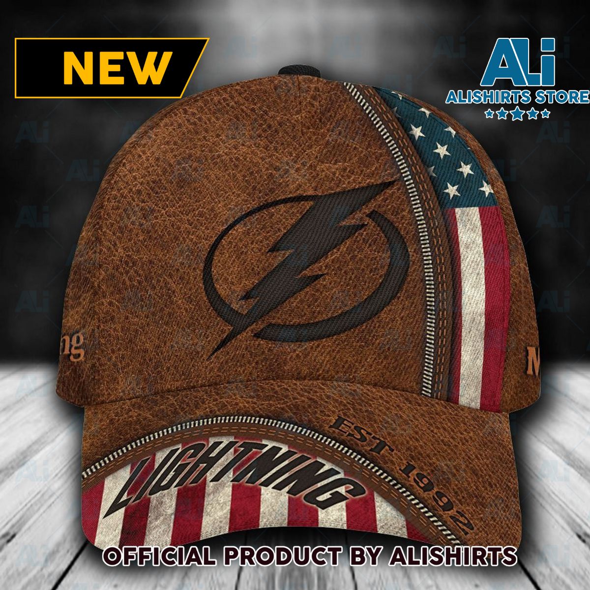 Personalized Tampa Bay Lightning USA Flag Classic Cap