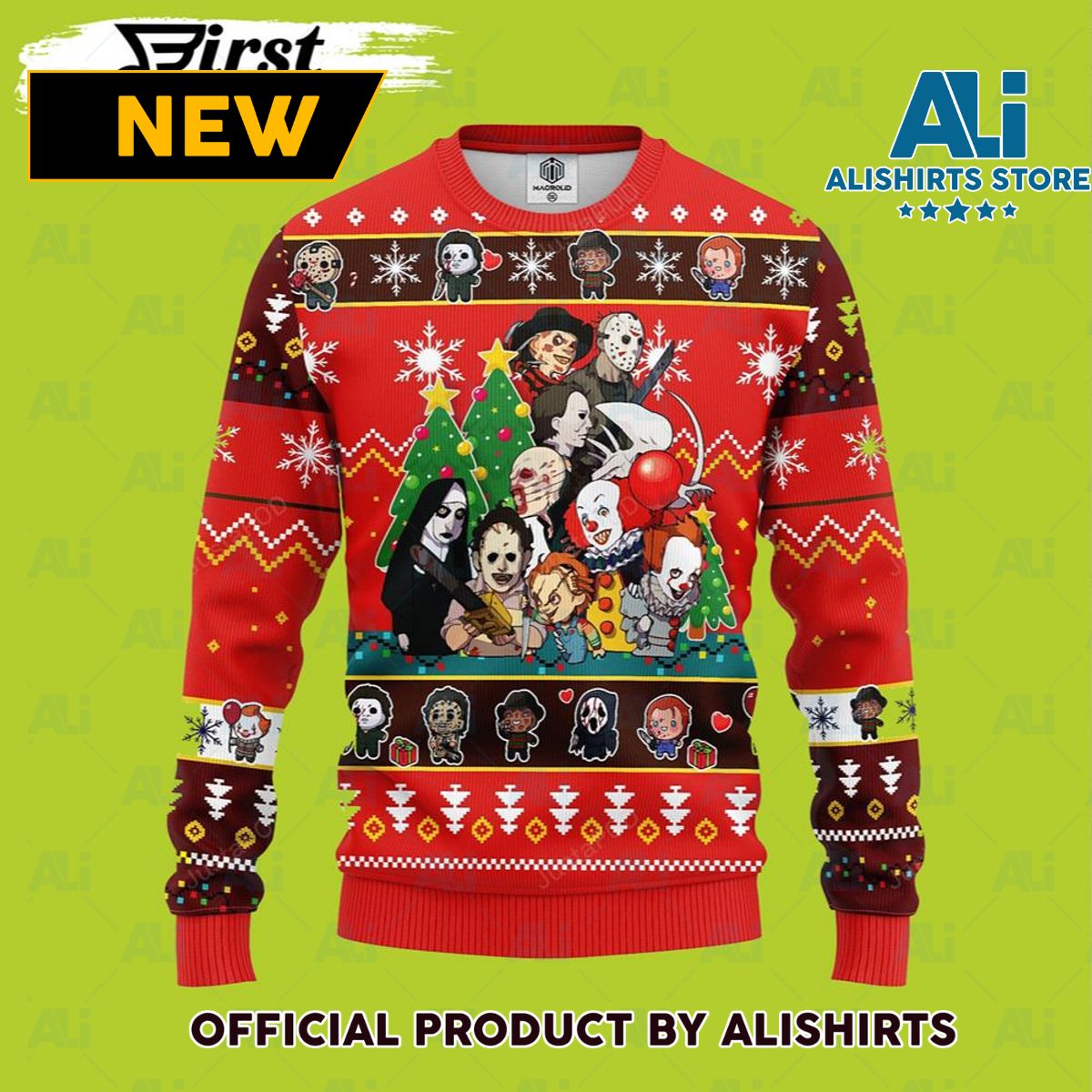 Horror Friends Christmas Horror Ugly Christmas Sweater