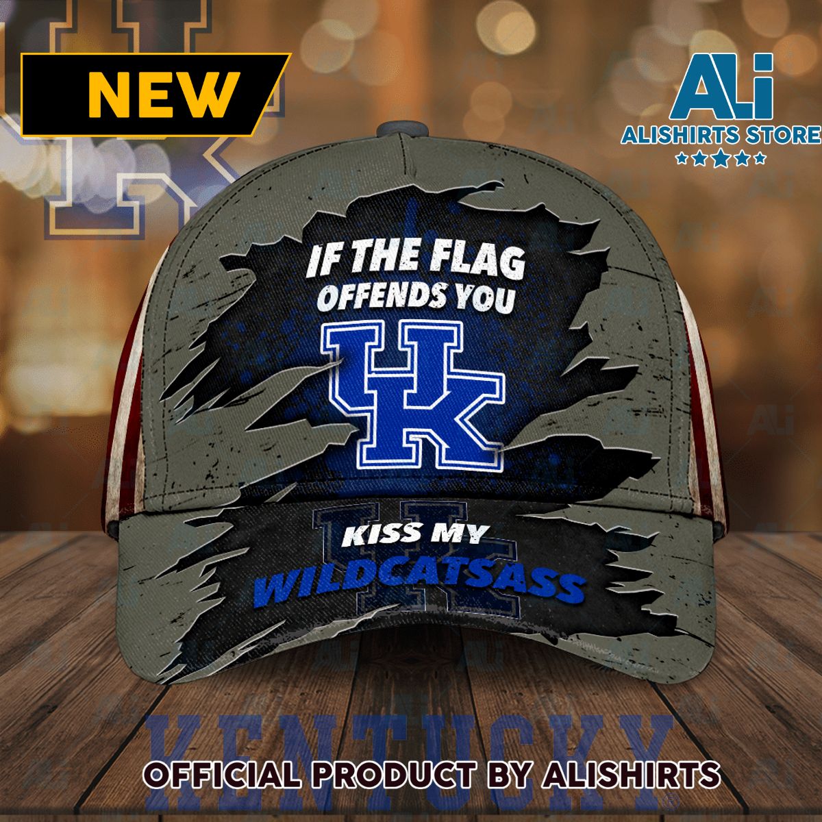 Kentucky Wildcats If The Flag Offends You Kiss My Wildcatsass Classic Baseball Cap