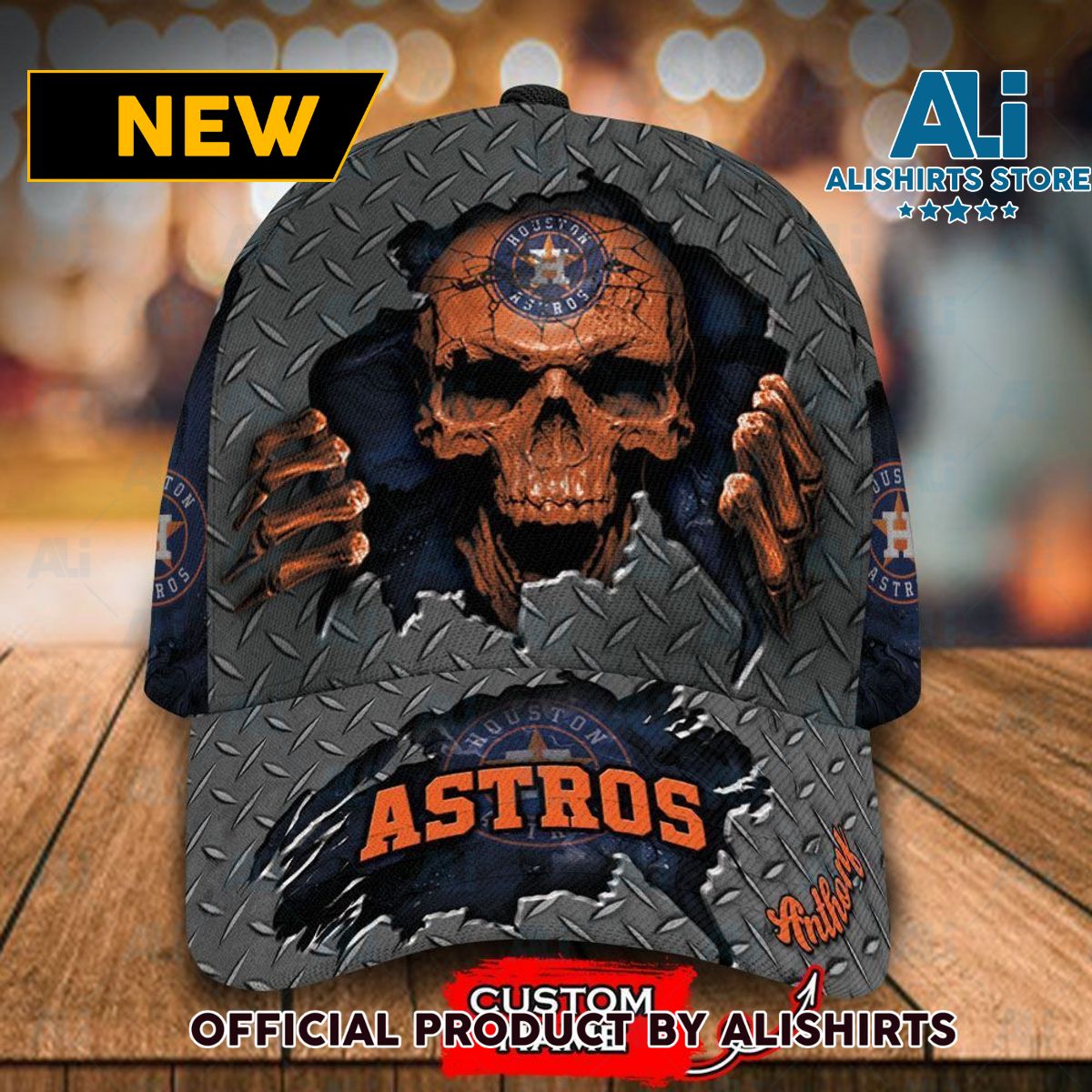 Personalized Houston Astros Skeleton Classic Cap