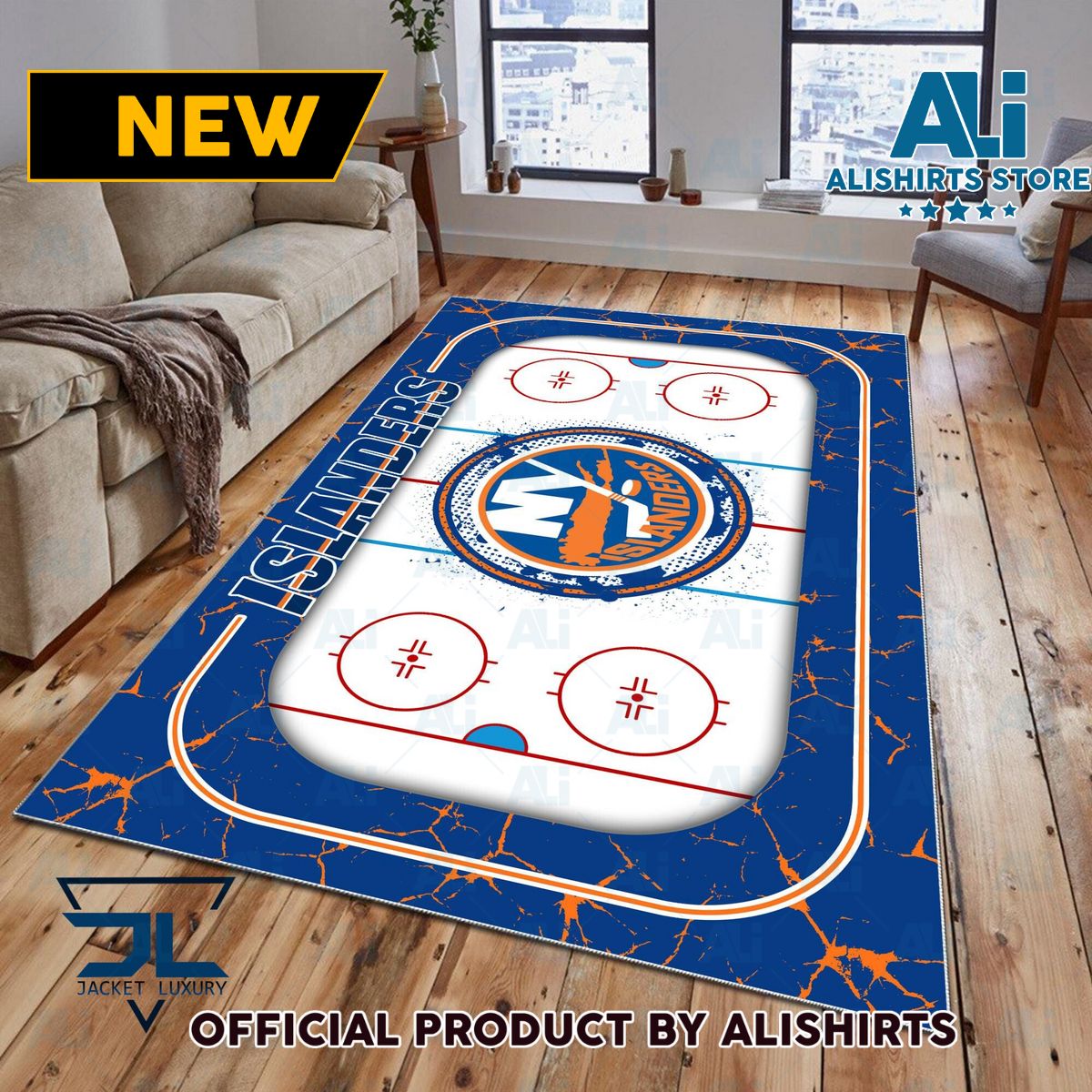New York Islanders NHL team Rug Carpet