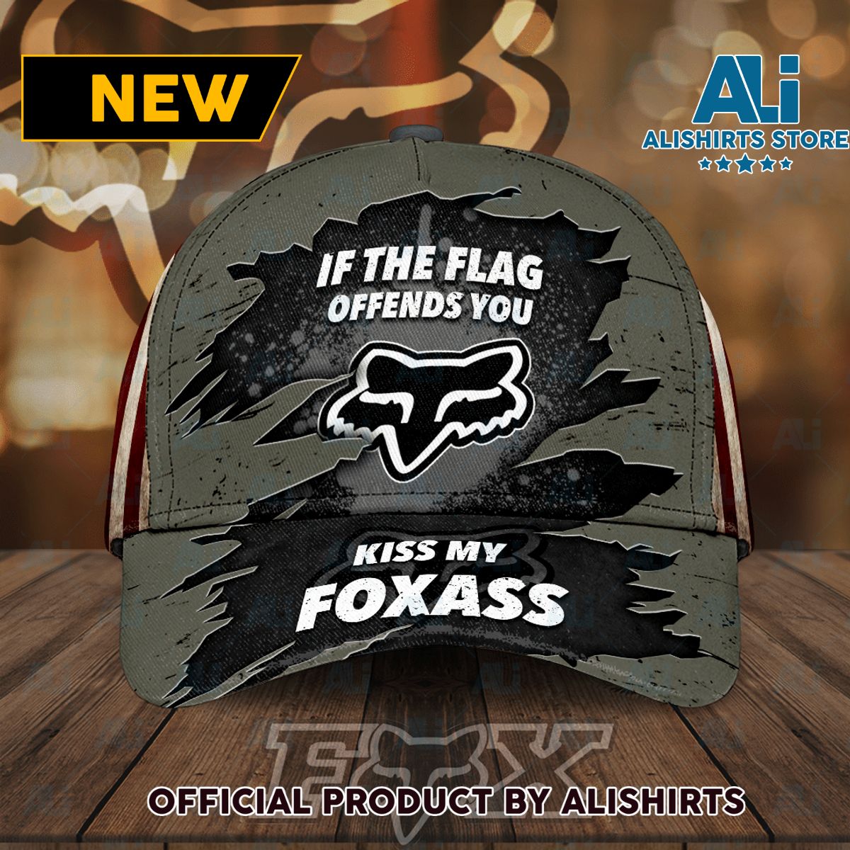 MoRacing If The Flag Offends You Kiss My Foxass Classic Baseball Cap