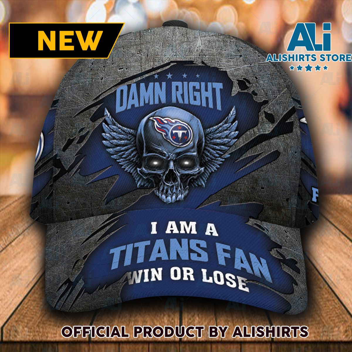 Personalized Tennessee Titans Damn Right Skull Classic Cap