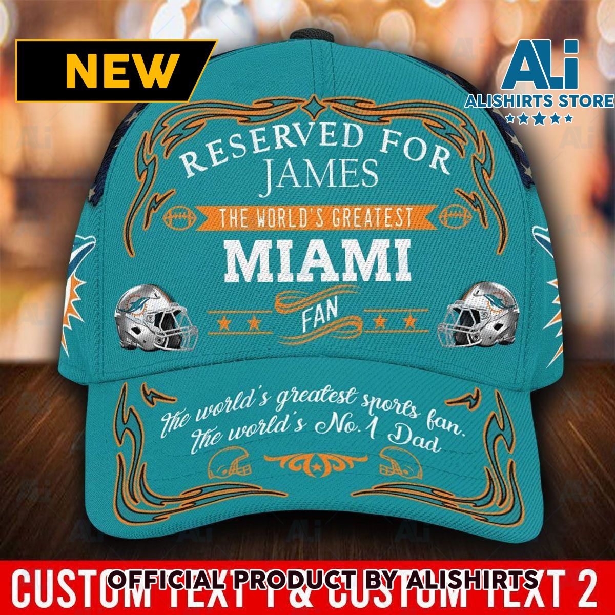 Personalized Miami Dolphins World Greatest Fan Classic Cap