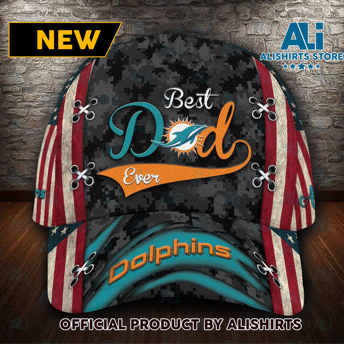 Personalized Miami Dolphins Best Dad Ever Classic Cap