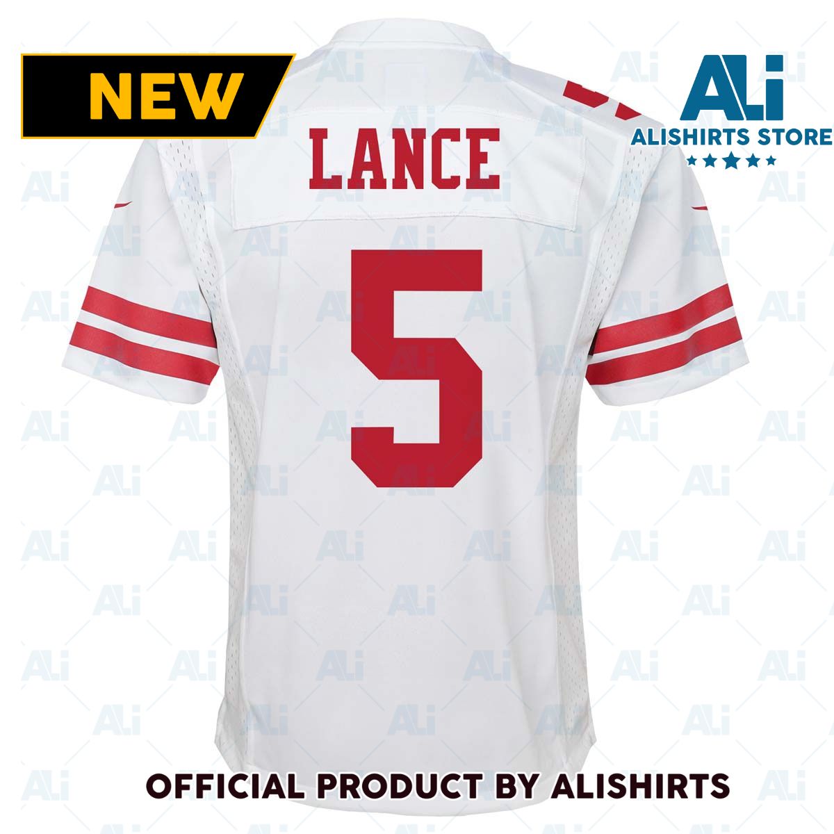 Nike San Francisco 49ers Trey Lance  5 Away NFL Football Jersey