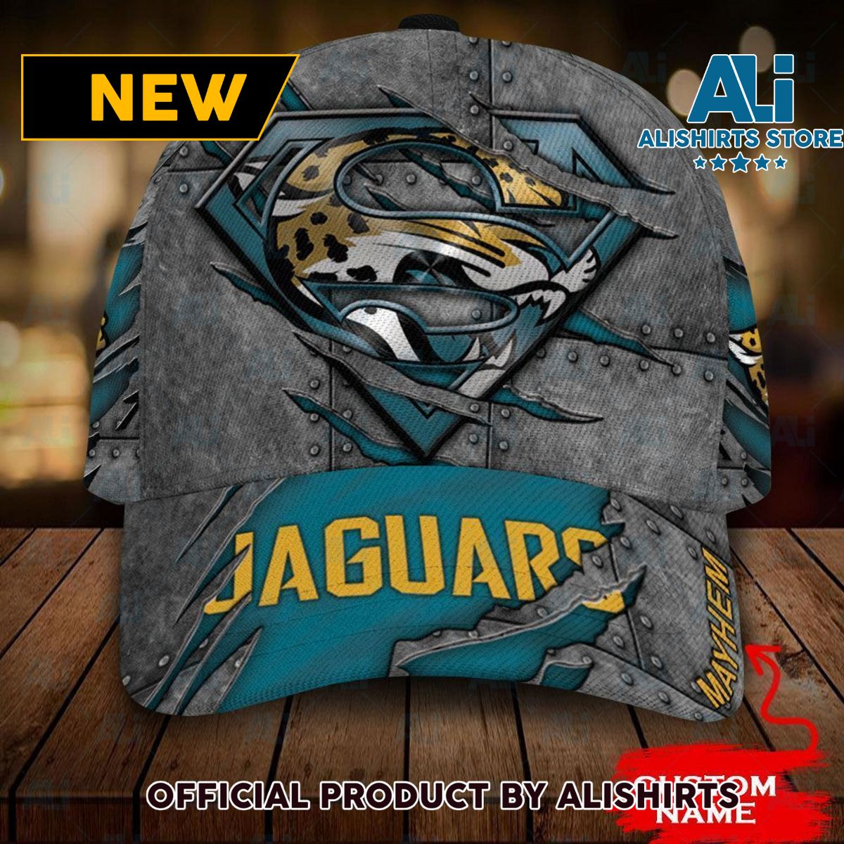 Personalized Jacksonville Jaguars Superman Classic Cap