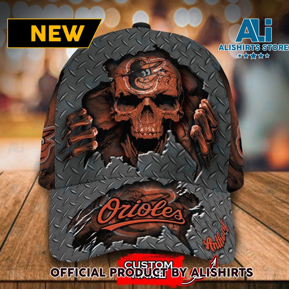 Personalized Baltimore Orioles Skeleton Classic Cap