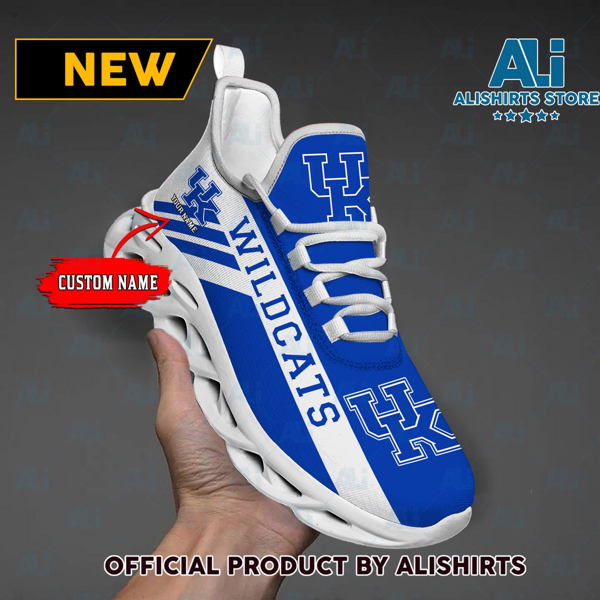 NCAA 1 Kentucky Wildcats Custom Name Max Soul Shoes