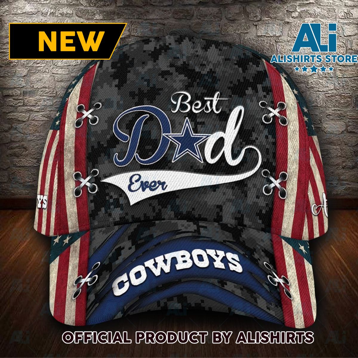 Personalized Dallas Cowboys Best Dad Camo Classic Cap