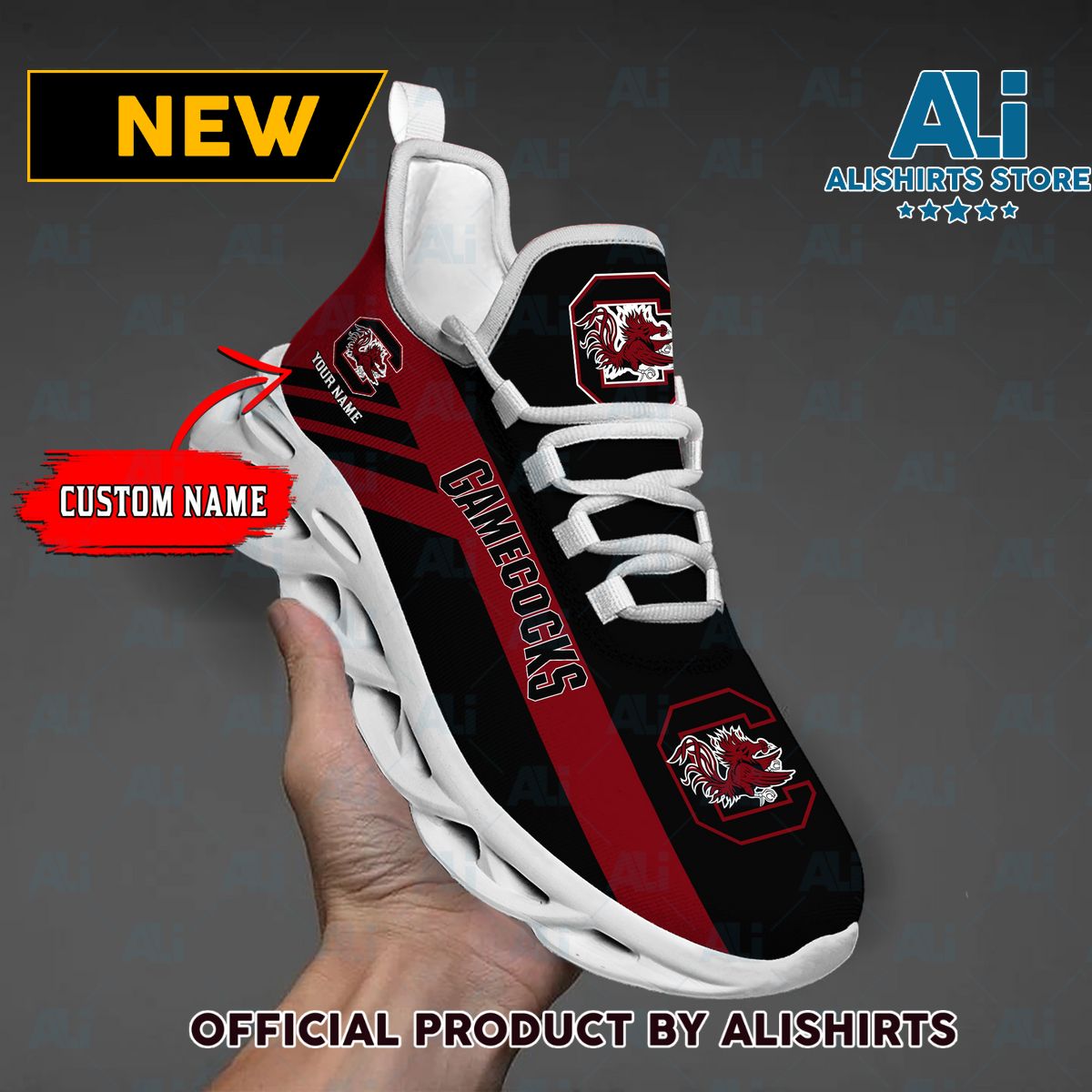 NCAA 1 South Carolina Gamecocks Custom Name Max Soul Shoes