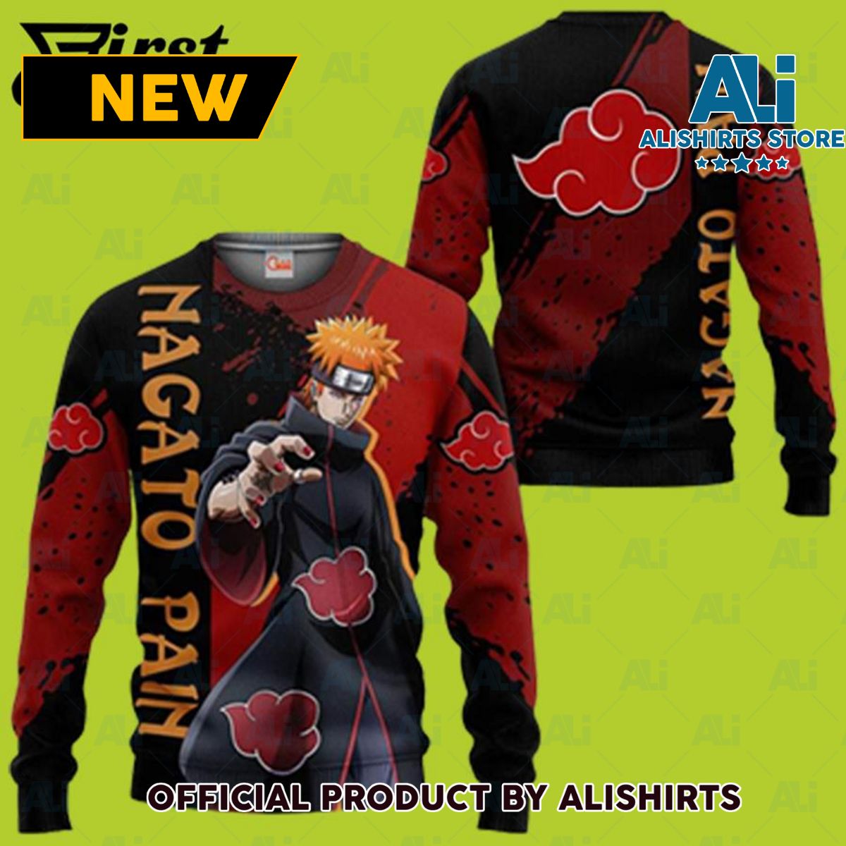 Nagato Pain Akatsuki Naruto Christmas Sweater Custom Anime