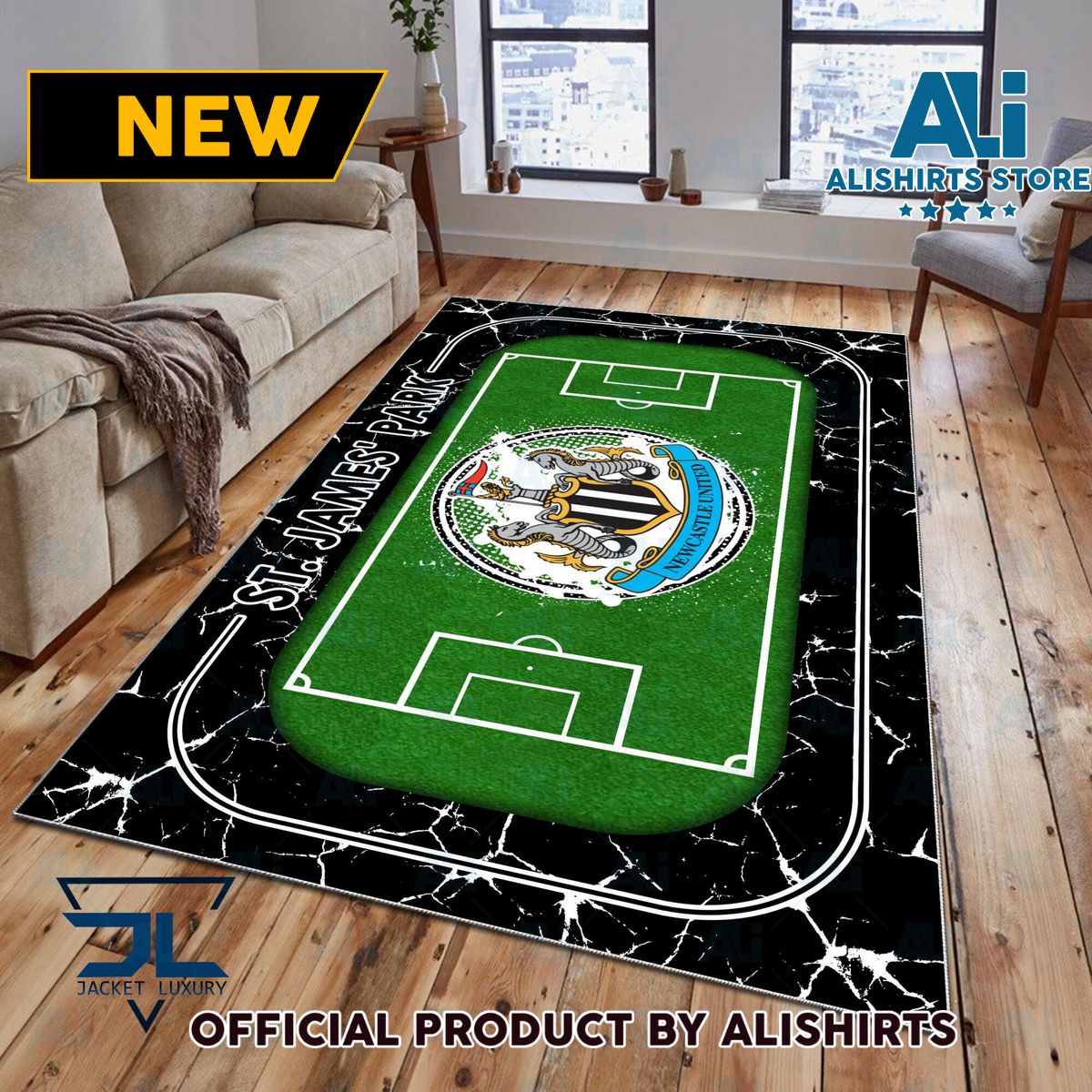 Newcastle United FC EPL Team Rug Carpet