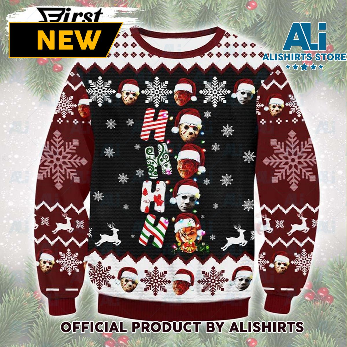 Ho Ho Horror Christmas Horror Fiction Horror Ugly Christmas Sweater