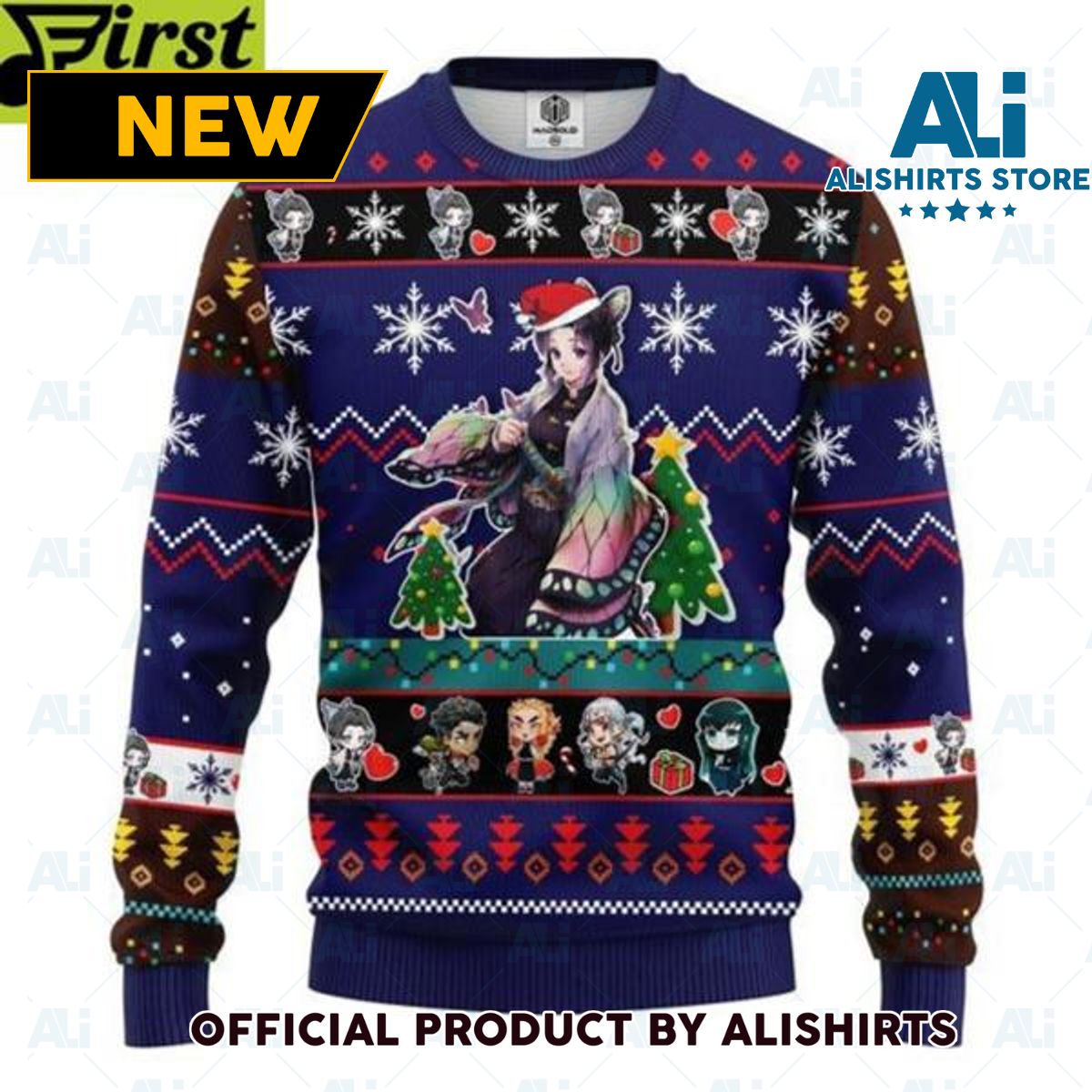 Shinobu Kocho Demon Slayer Chibi Demon Slayer Ugly Christmas Sweater