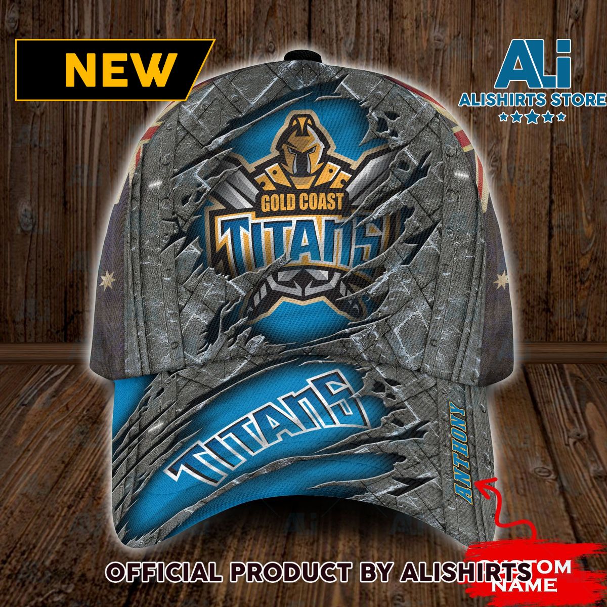 Personalized Gold Coast Titans NRL Classic Cap