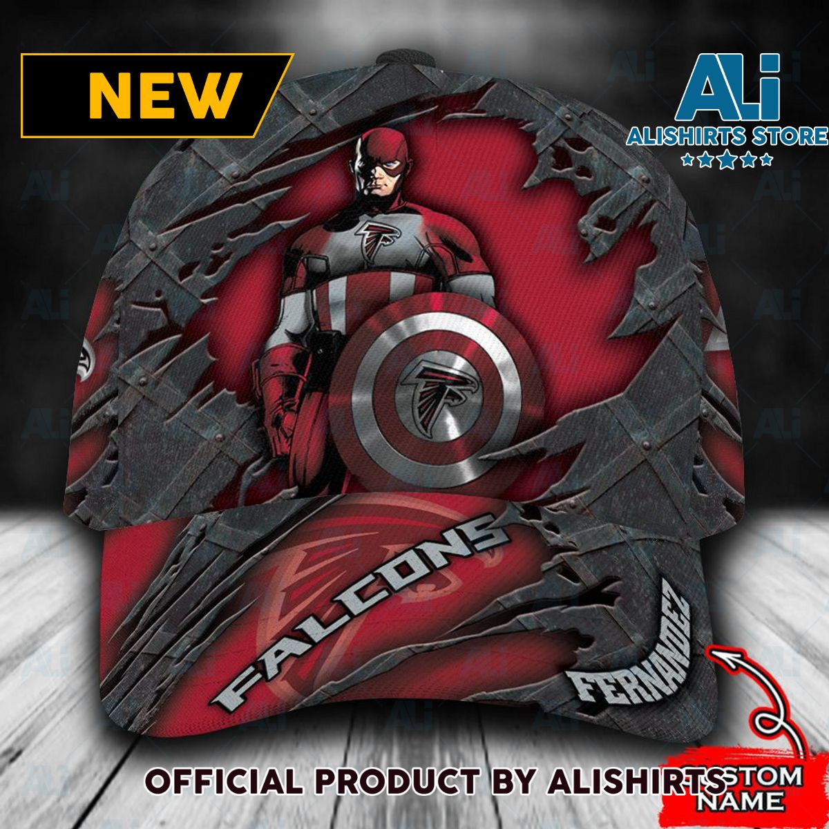 Personalized Atlanta Falcons Captain America Classic Cap