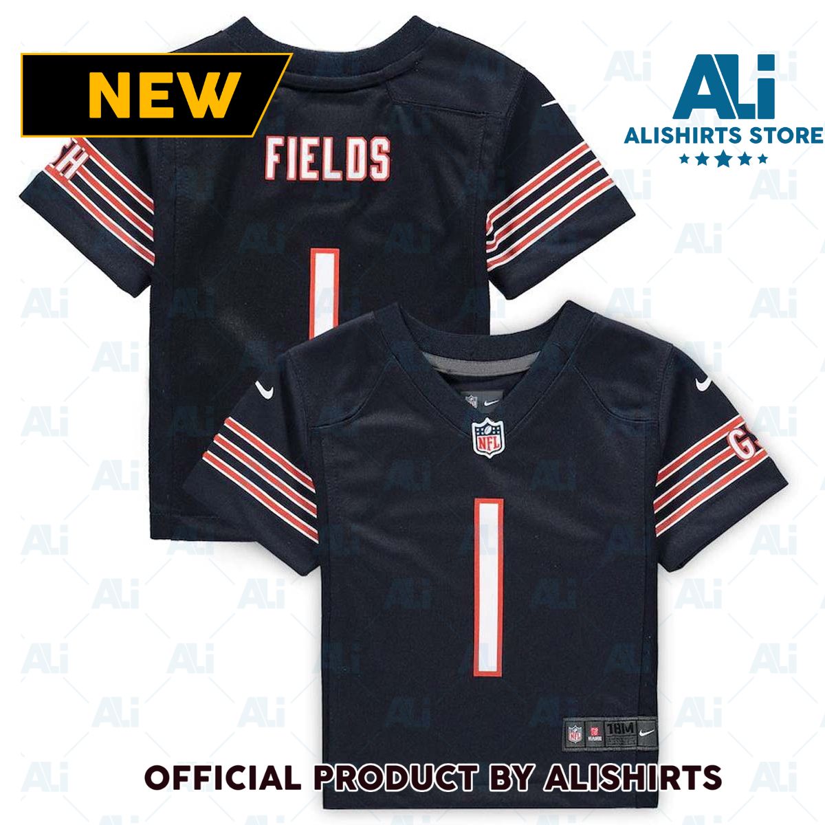 Nike Baby Chicago Bears Justin Fields  1 Game NFL Football Jersey