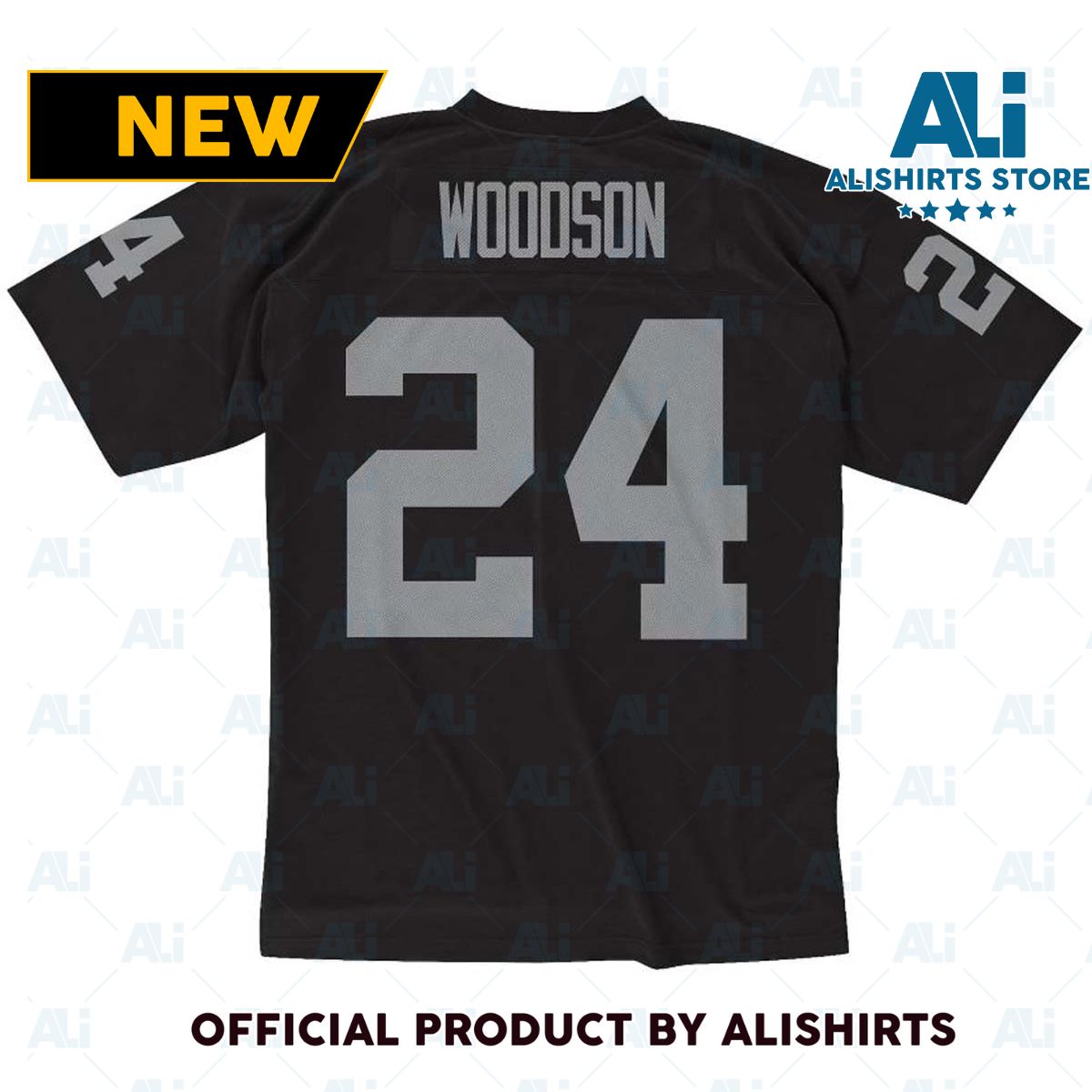 Mitchell and Ness Oakland Raiders Charles Woodson  24 Replica NFL Football Jersey