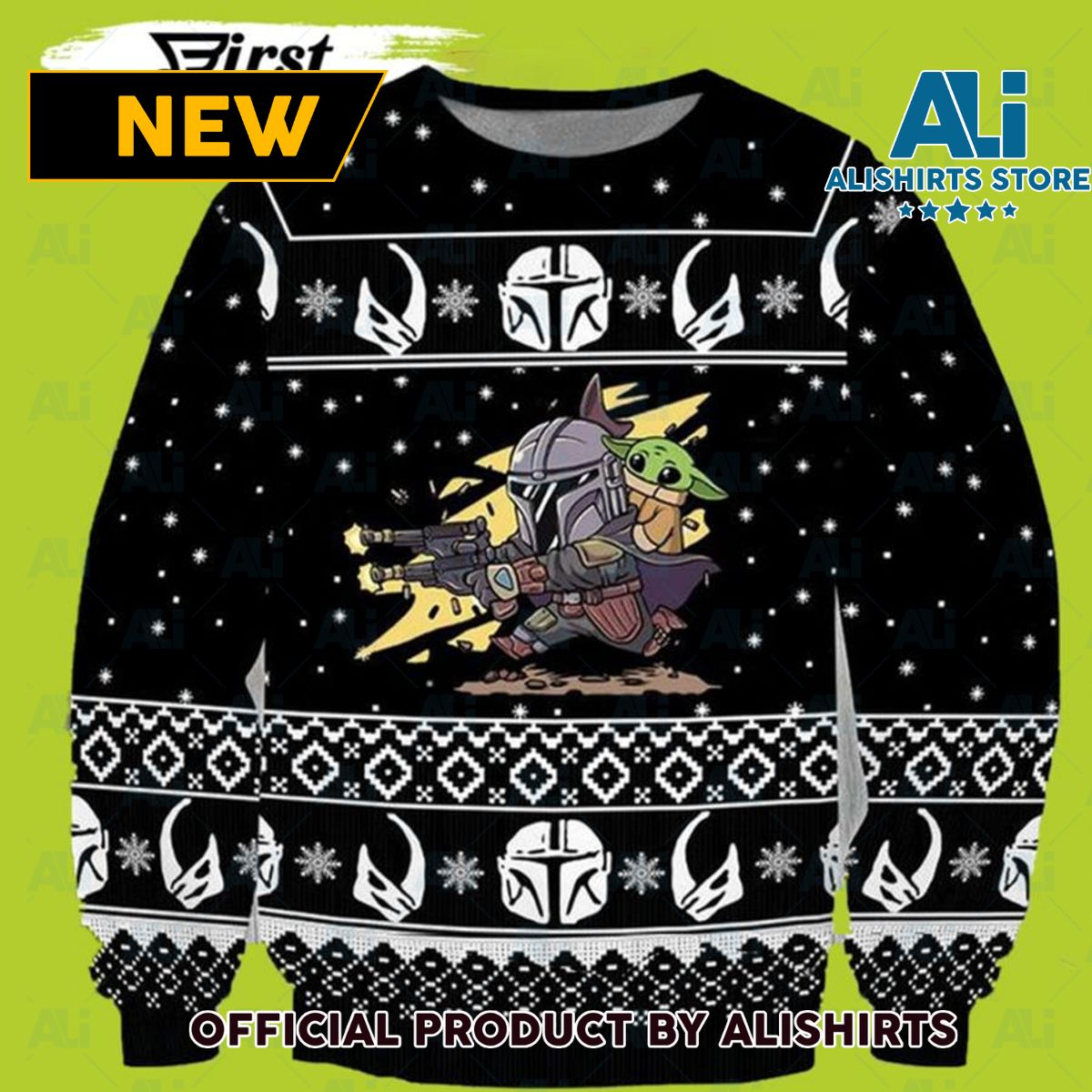 Star Wars Sweater Baby Yoda Pew Pew Star Wars Ugly Christmas Sweater