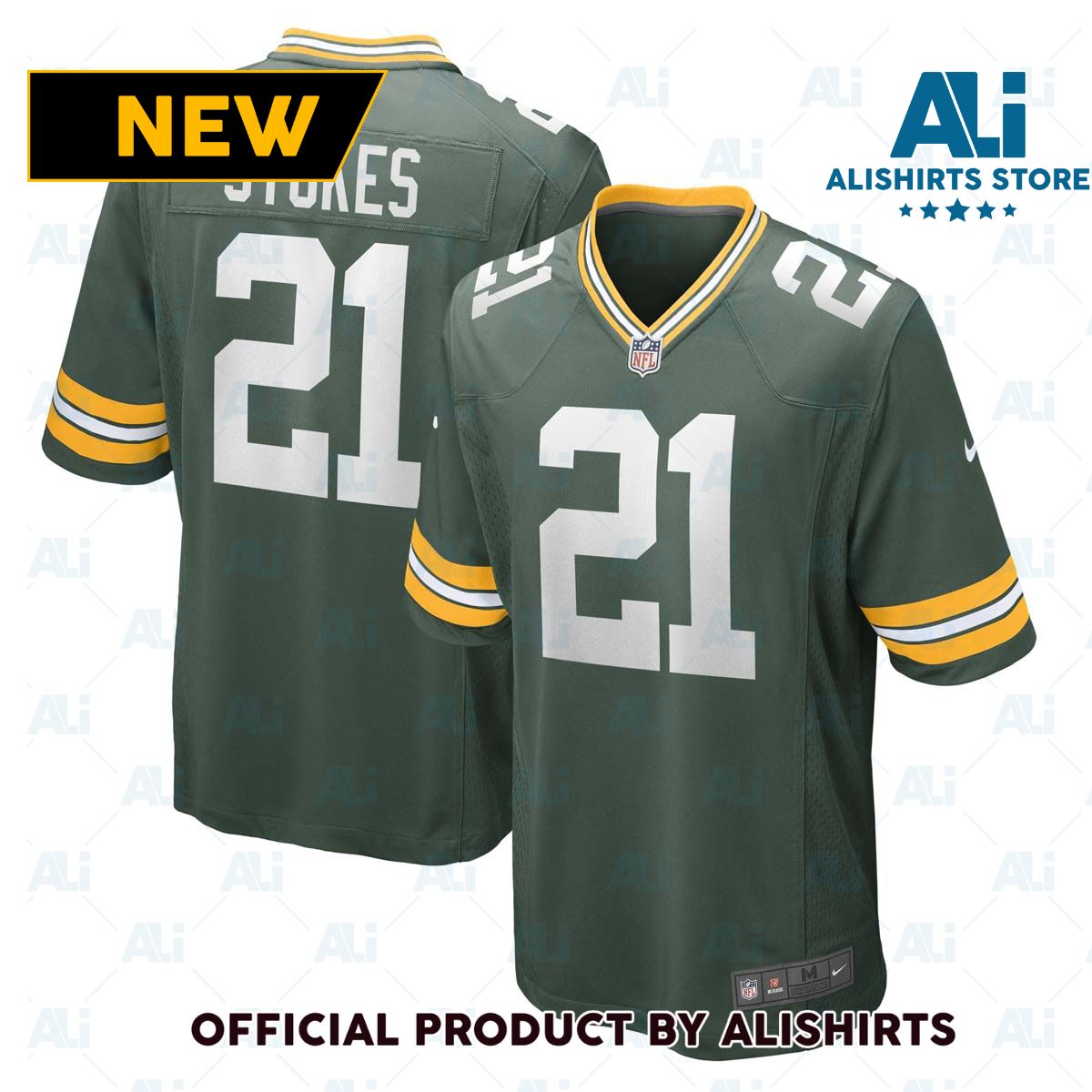 Nike Green Bay Packers Eric Stokes  21 Game NFL Football Jersey