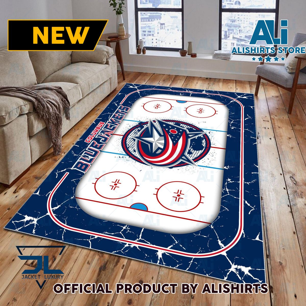 Columbus Blue Jackets NHL team Rug Carpet
