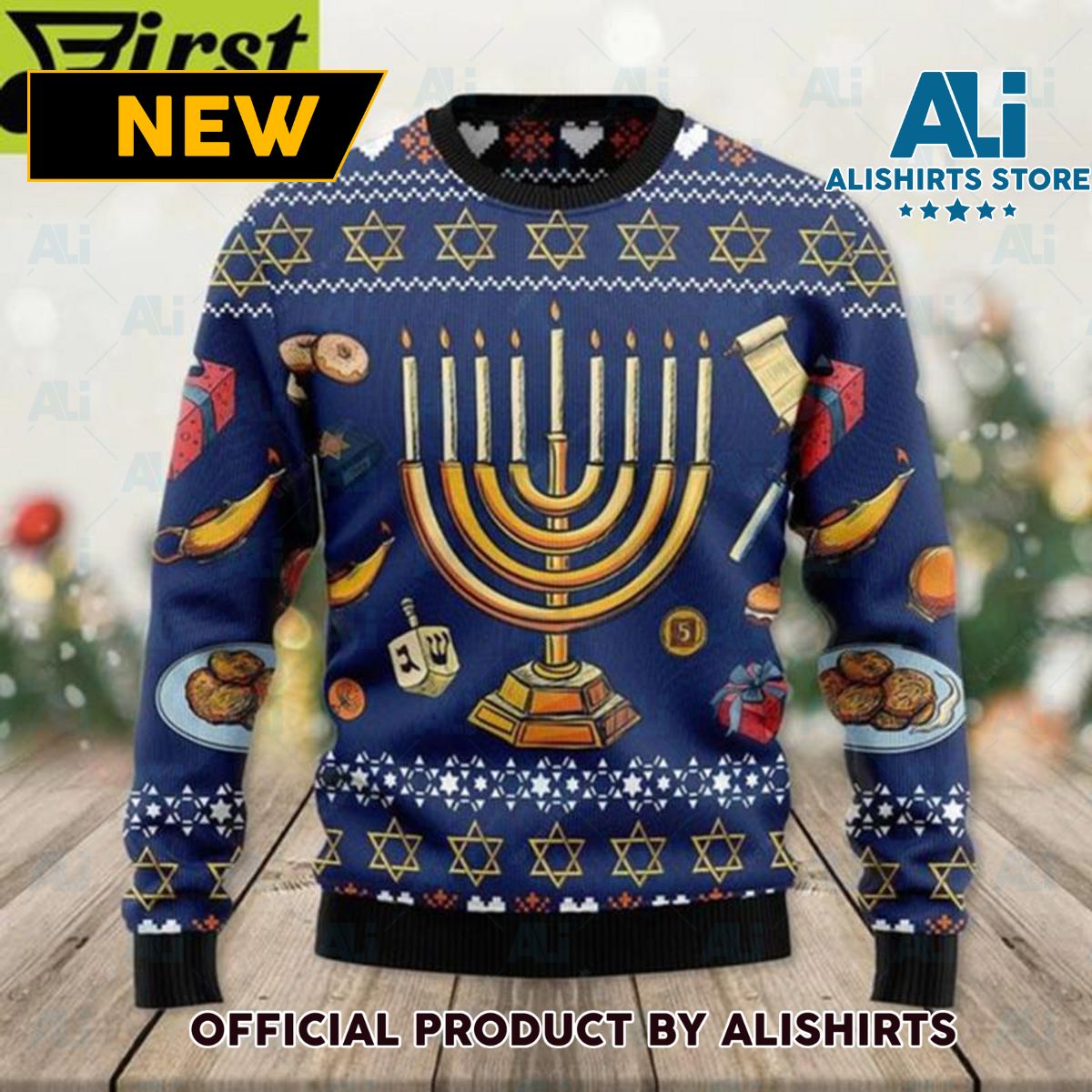 Hanukkah Sweater Jewish Hanukkah Ugly Xmas Sweater 3D Unique Gifts For Christmas