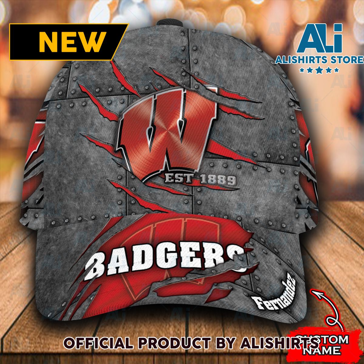 Personalized Wisconsin Badgers Est 1889 Classic Cap