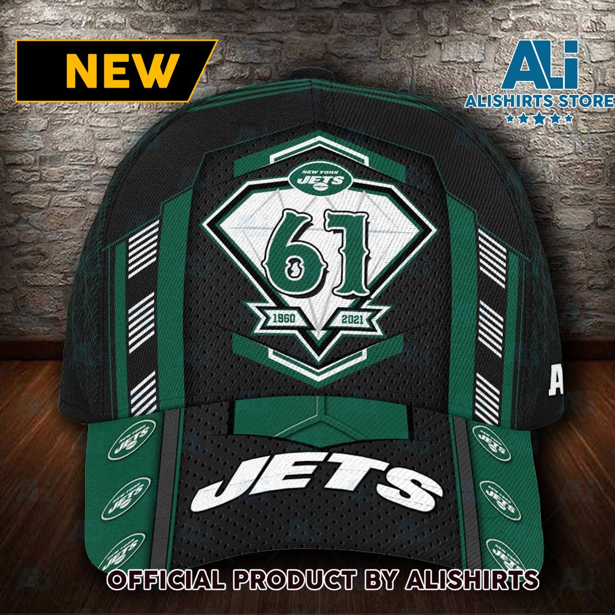 Personalized New York Jets 61th Anniversary Classic Cap