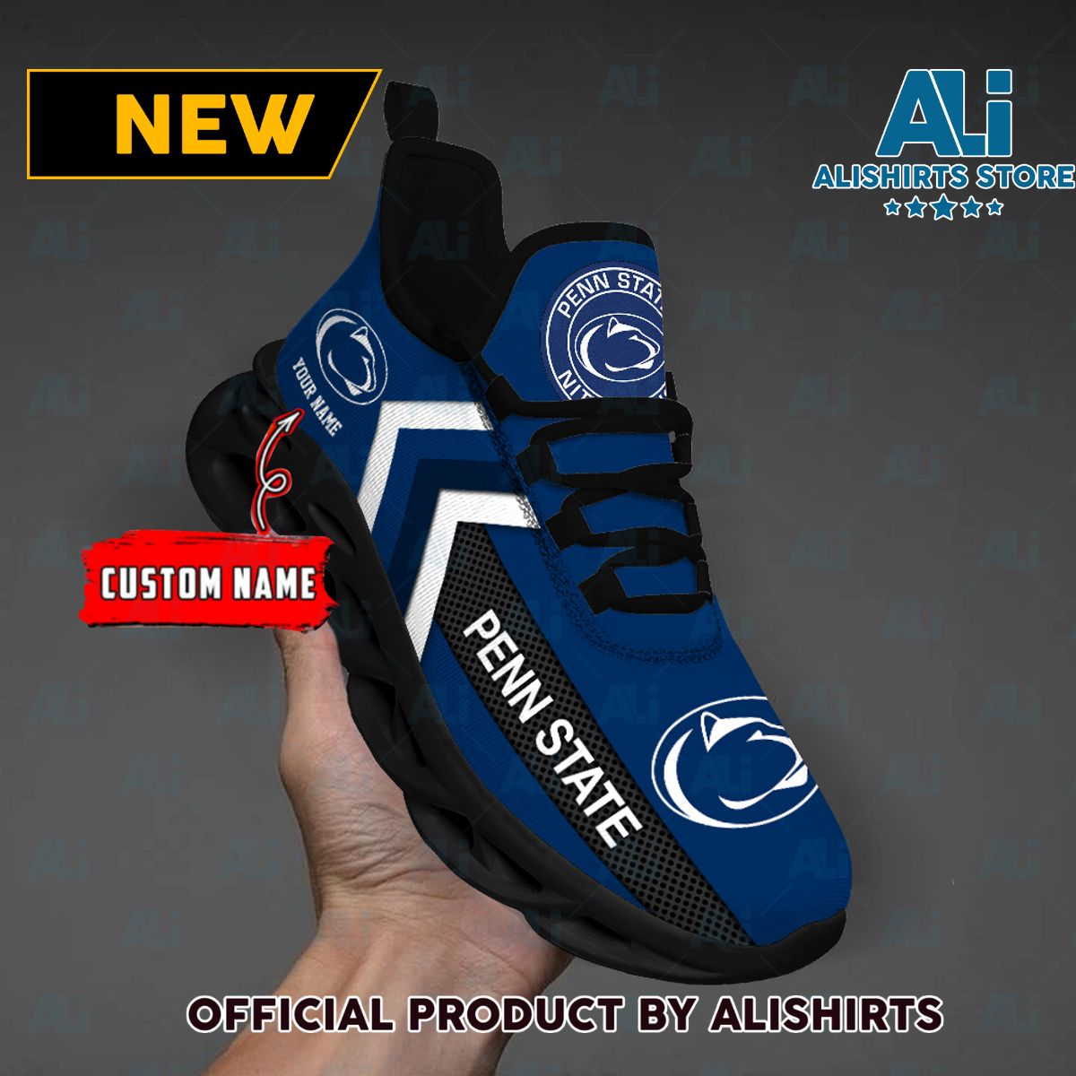 NCAA Penn State Nittany Lions Team Logo Custom Name Max Soul Shoes