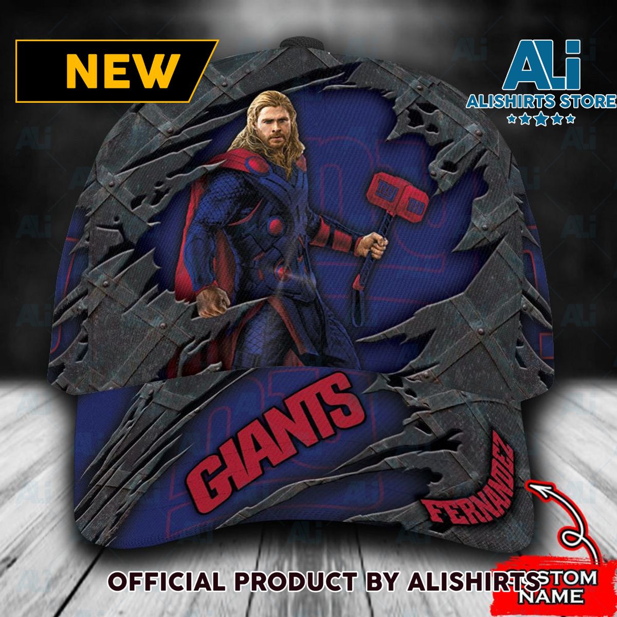 Personalized New York Giants Thor Classic Cap