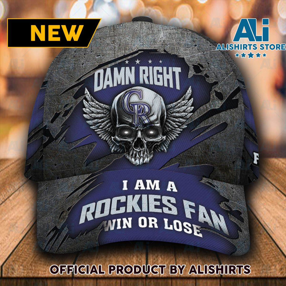 Personalized Colorado Rockies Skull Damn Right Classic Cap