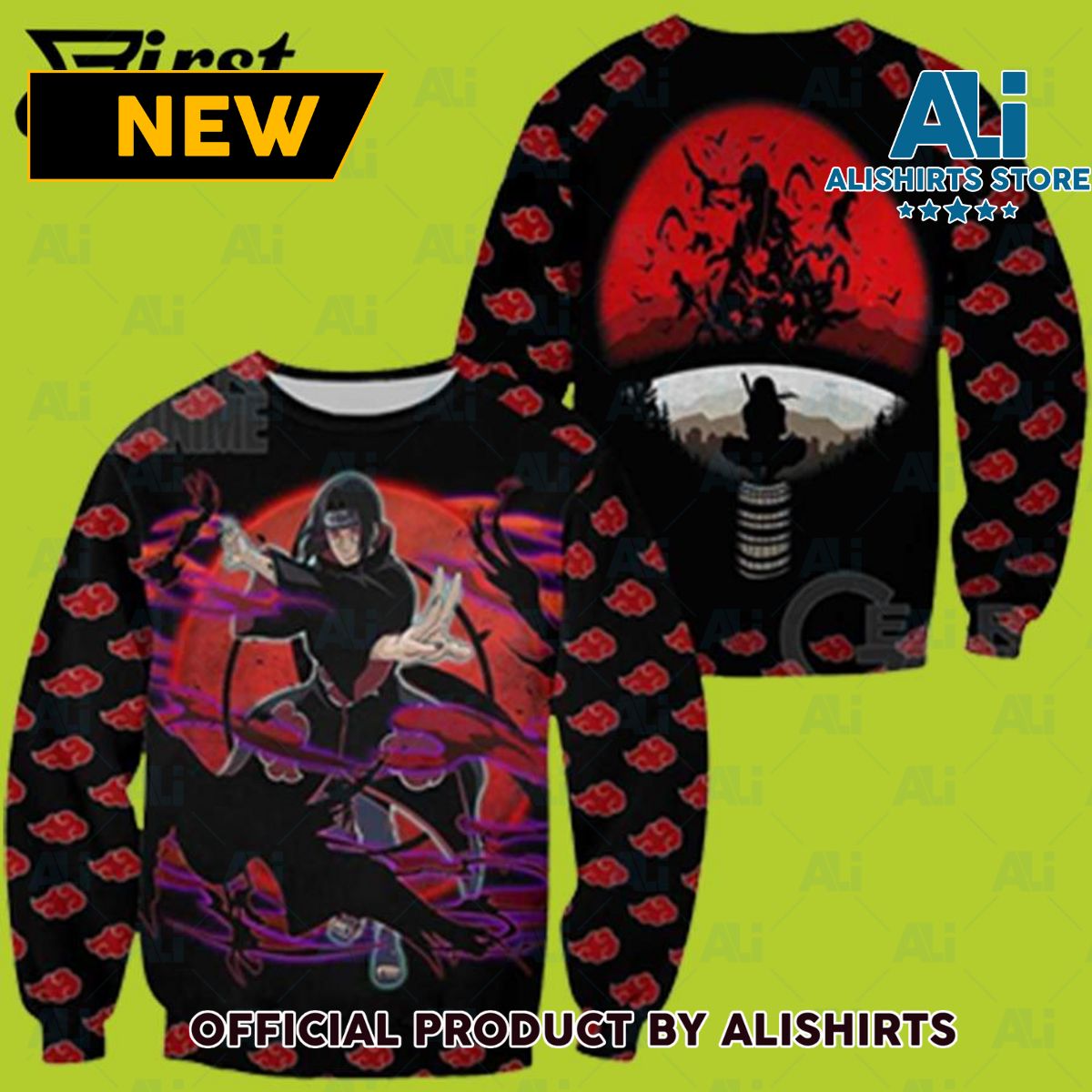 Itachi Akatsuki Ugly Christmas Sweater Custom Naruto Akatsuki Anime