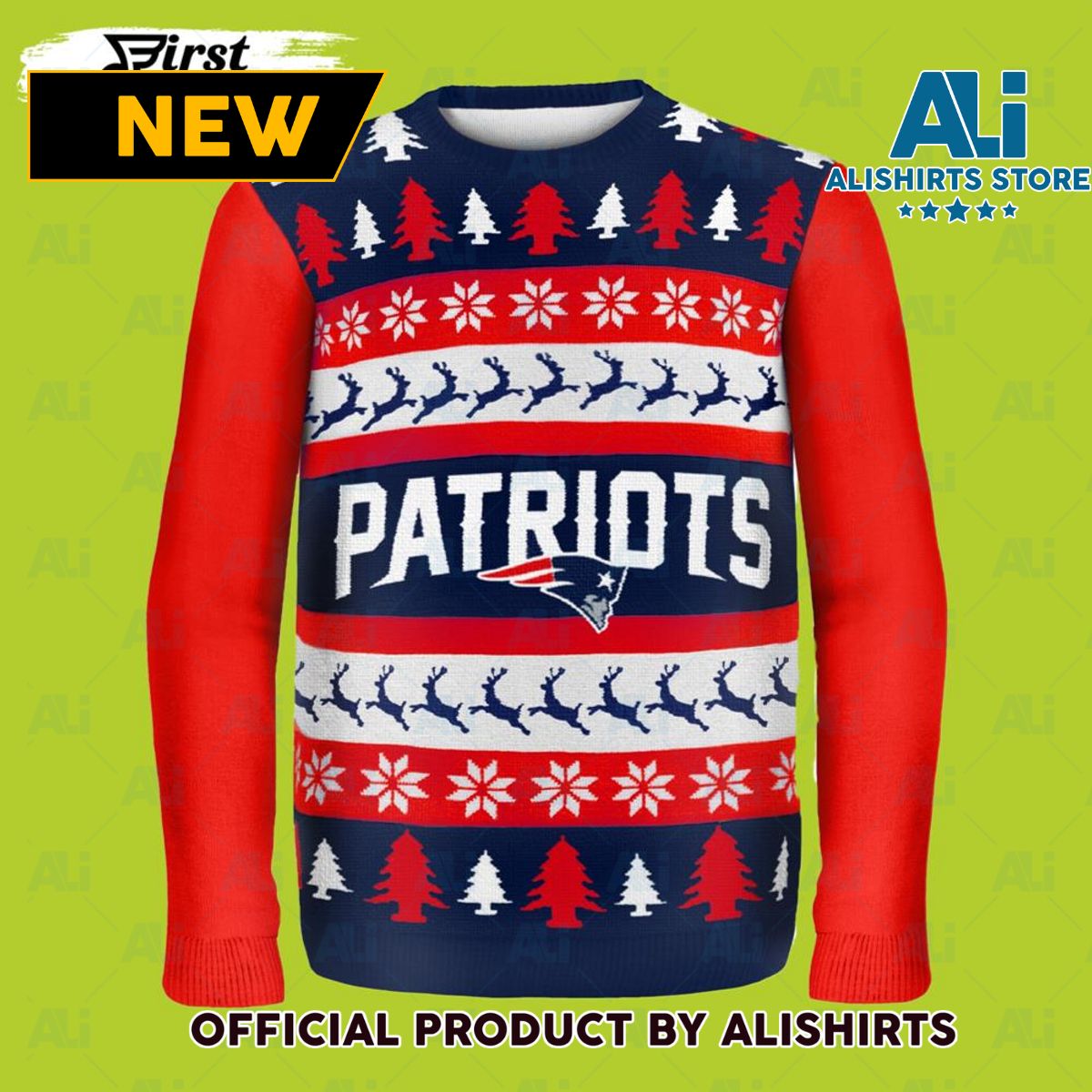 Logo Patriots New England Patriots Ugly Christmas Sweater