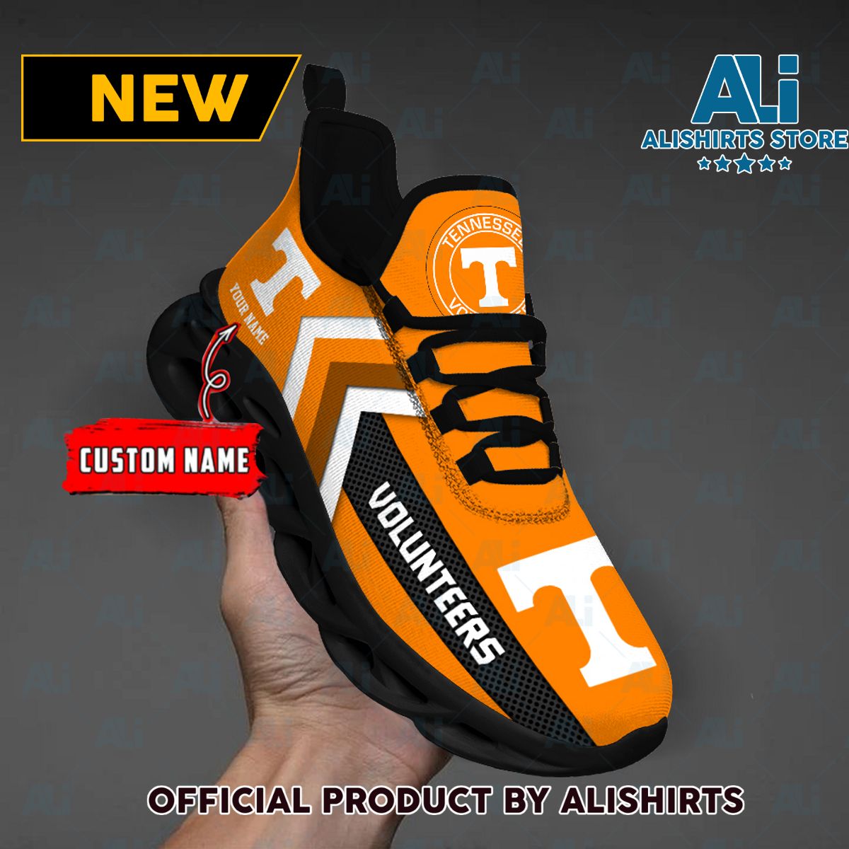 NCAA Tennessee Volunteers Team Logo Custom Name Max Soul Shoes