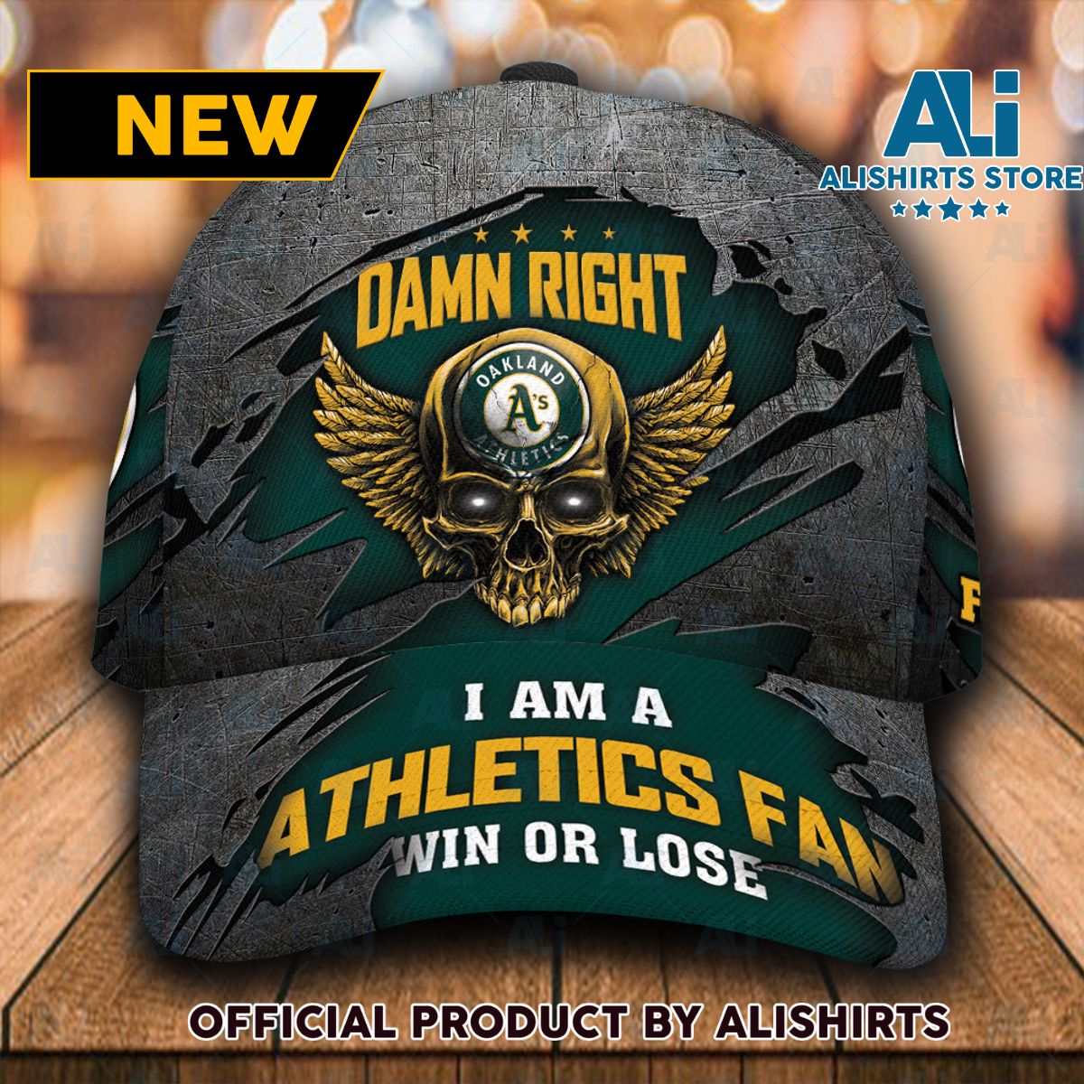 Personalized Oakland Athletics Skull Damn Right Classic Cap