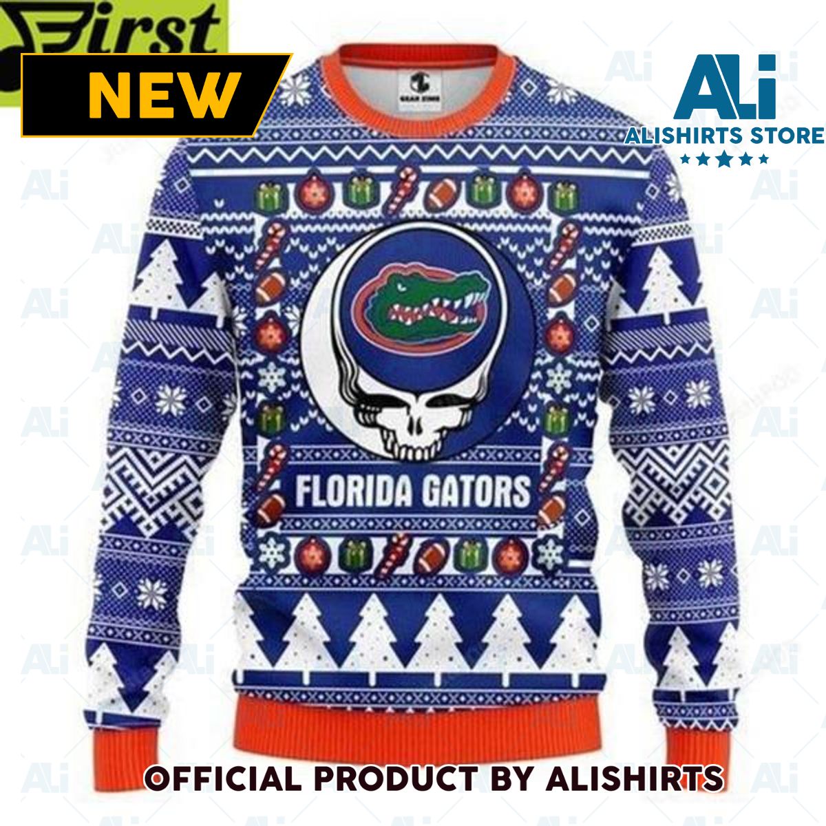 Florida Gators Grateful Dead Christmas For Fans Ugly Christmas Sweater