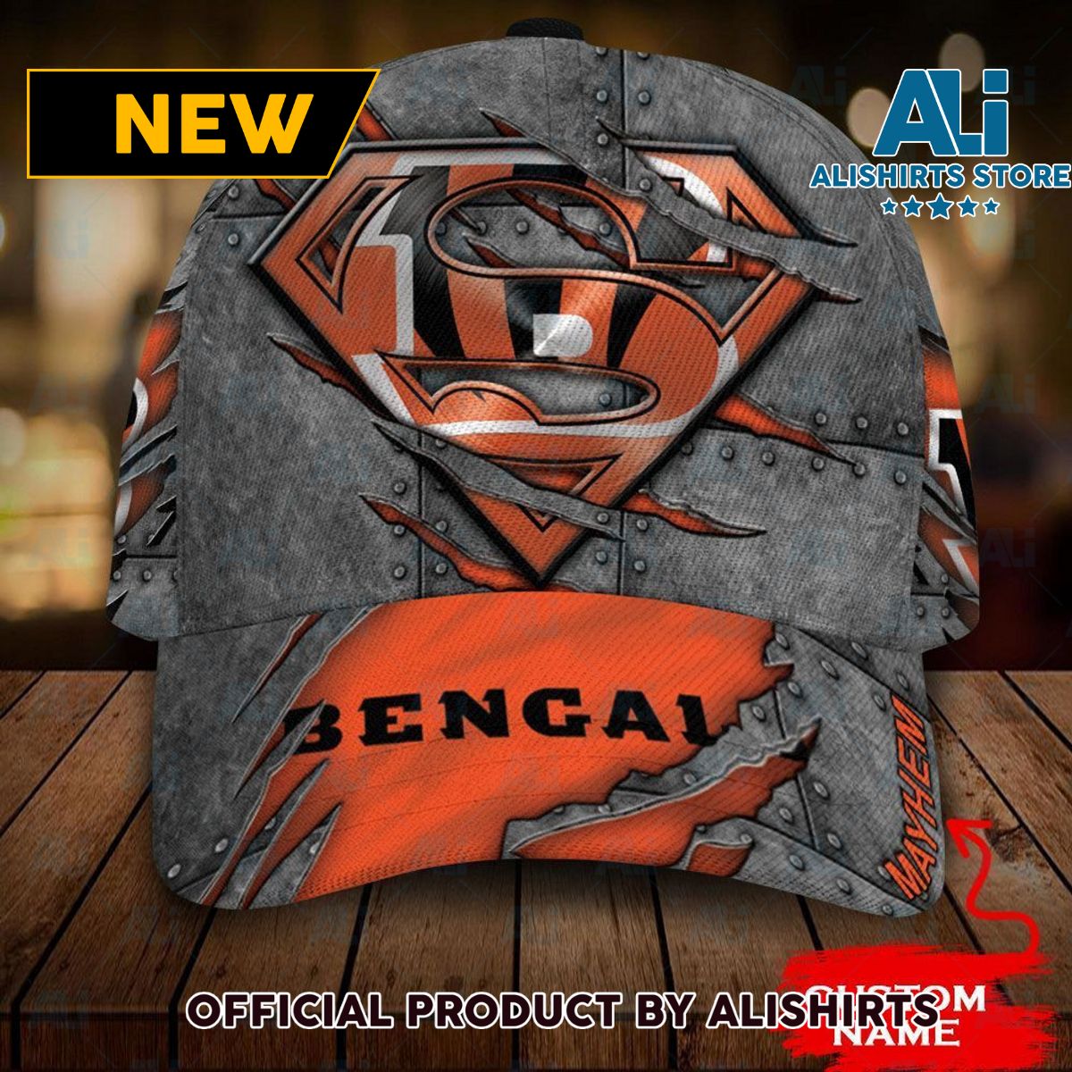 Personalized Cincinnati Bengals Superman Classic Cap