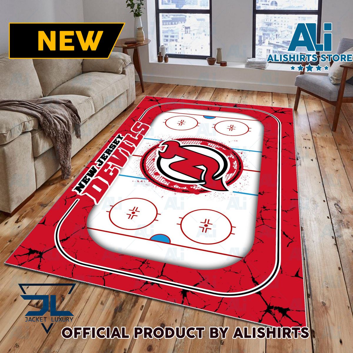 New Jersey Devils NHL team Rug Carpet