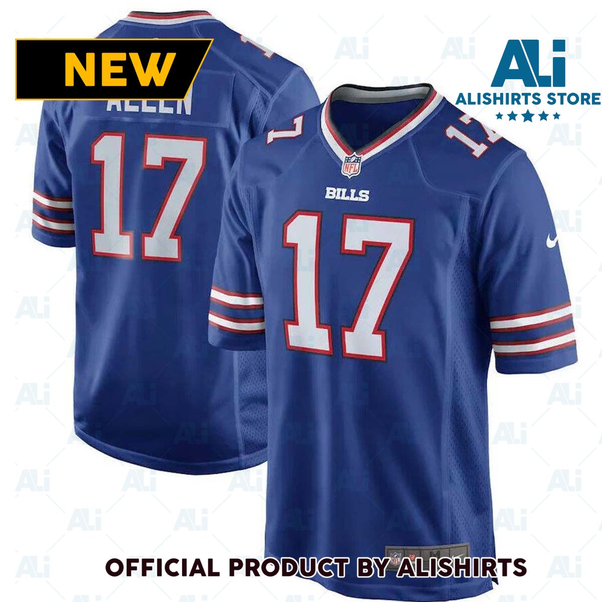 Nike Buffalo Bills Josh Allen  17 Game NFL Football Jersey