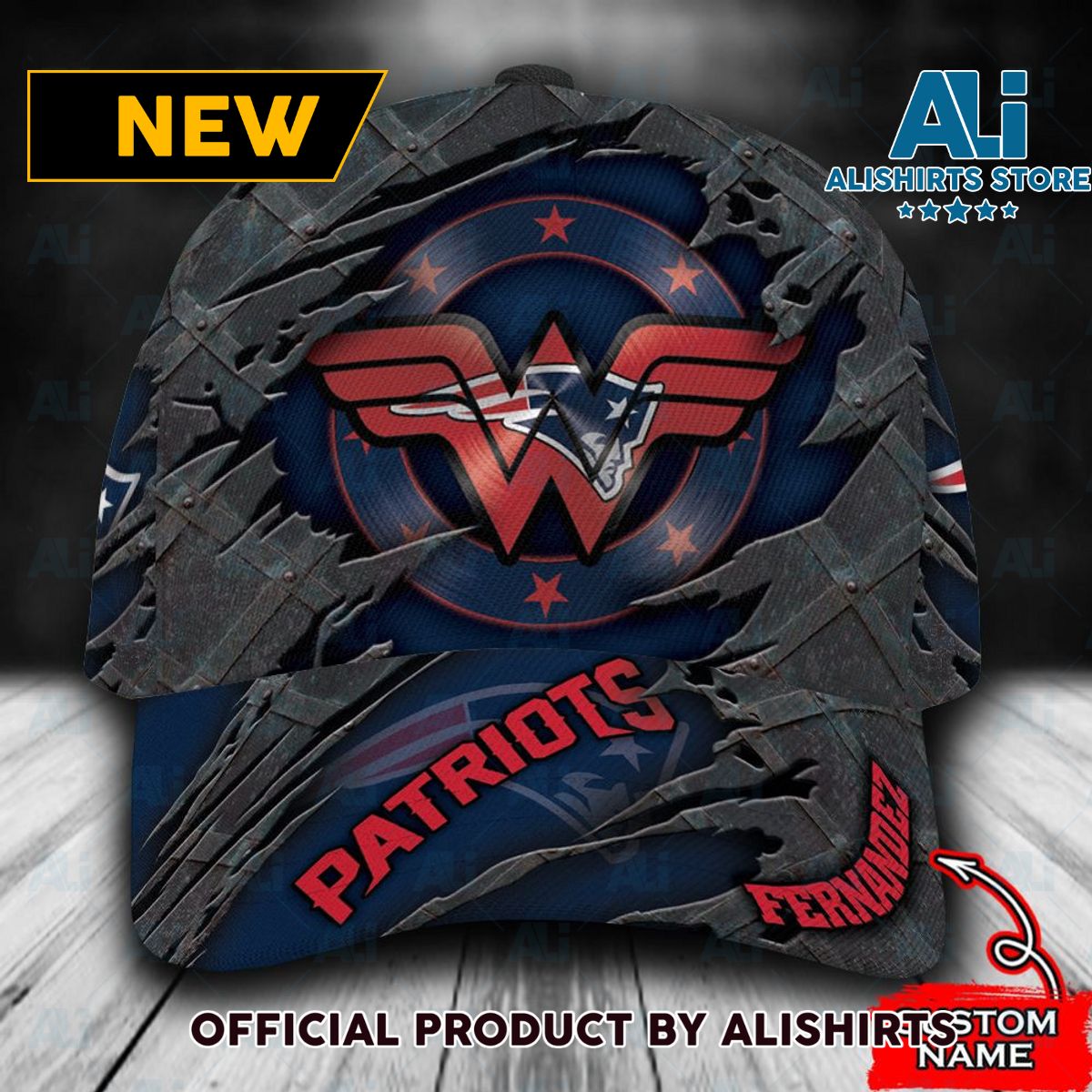 Personalized New England Patriots Wonder Woman Classic Cap