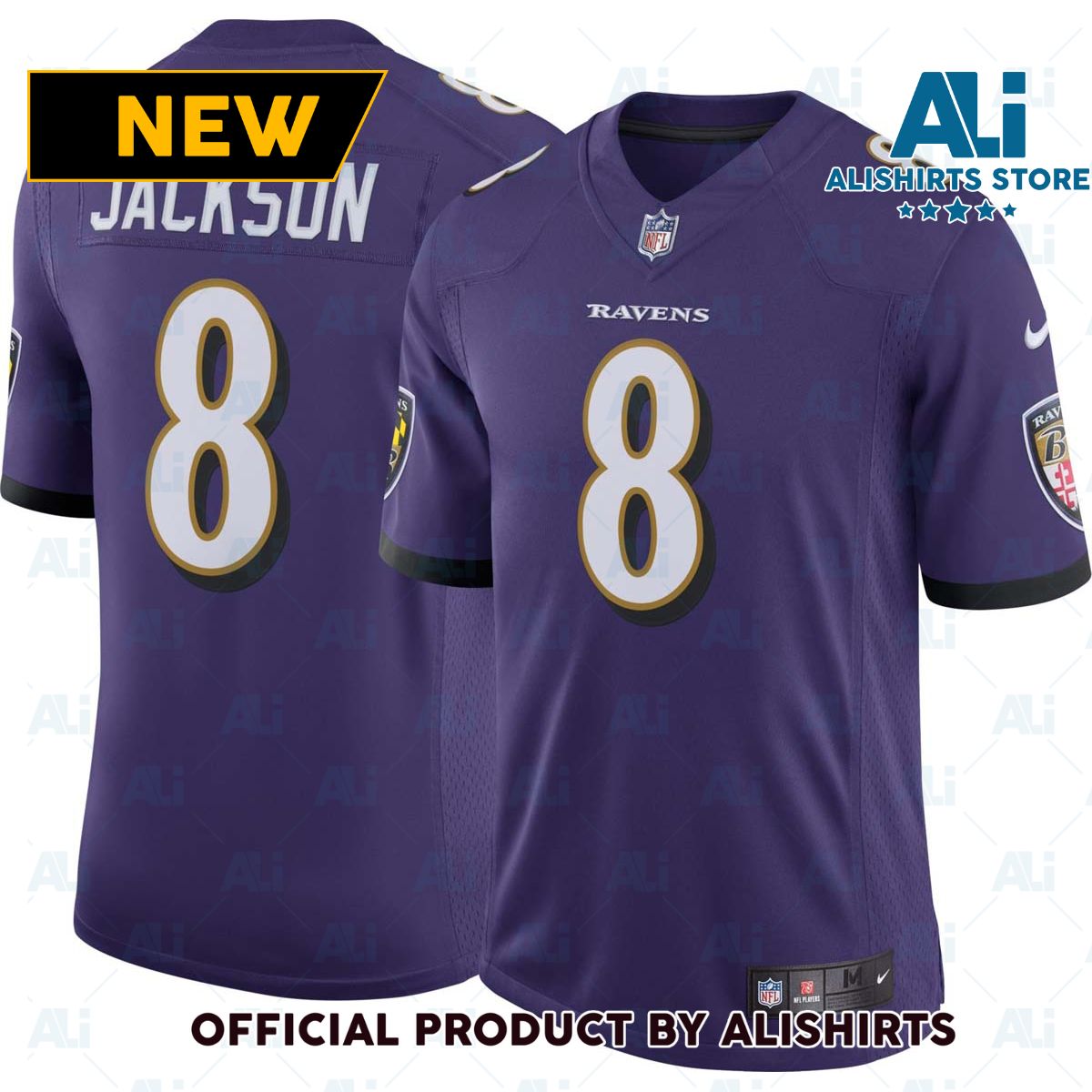 Nike Baltimore Ravens Lamar Jackson  8 Limited NFL Football Jersey