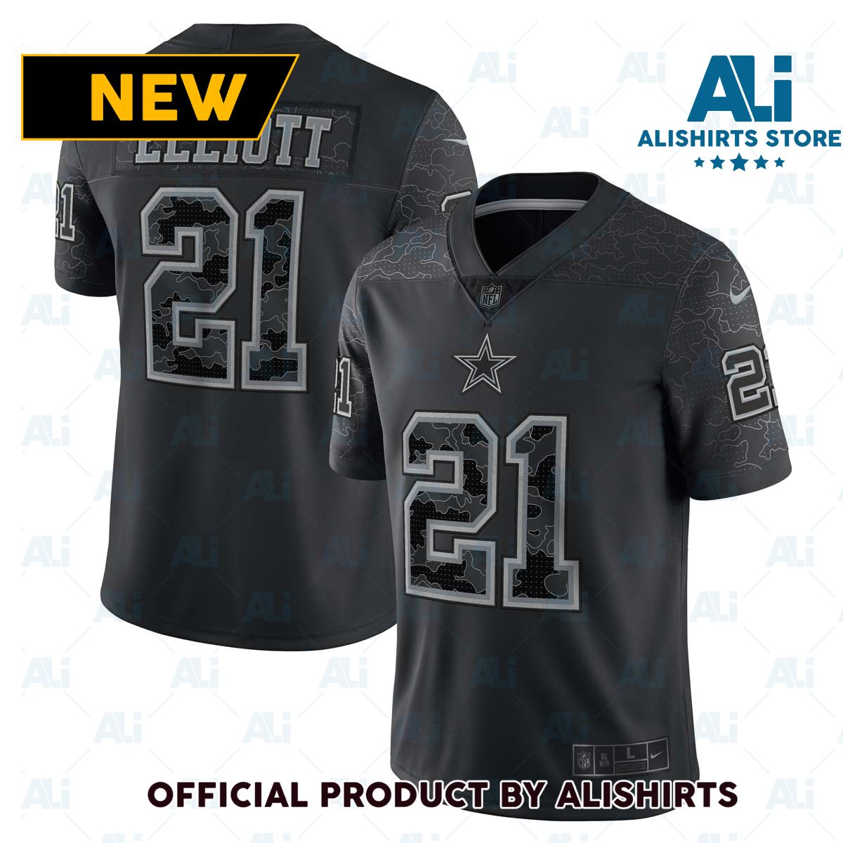 Nike Dallas Cowboys Ezekiel Elliott  21 Reflect NFL Football Jersey