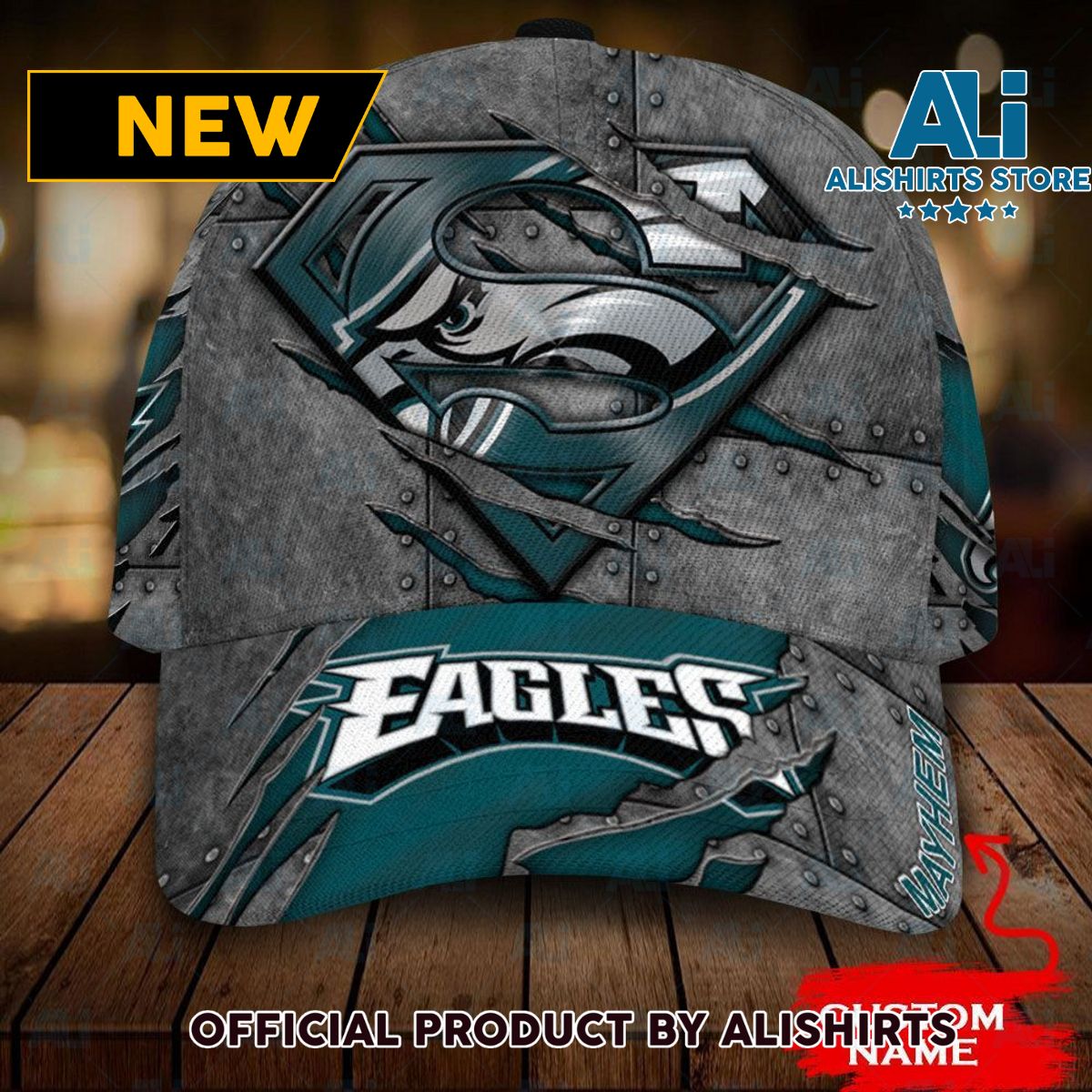 Personalized Philadelphia Eagles Superman Classic Cap