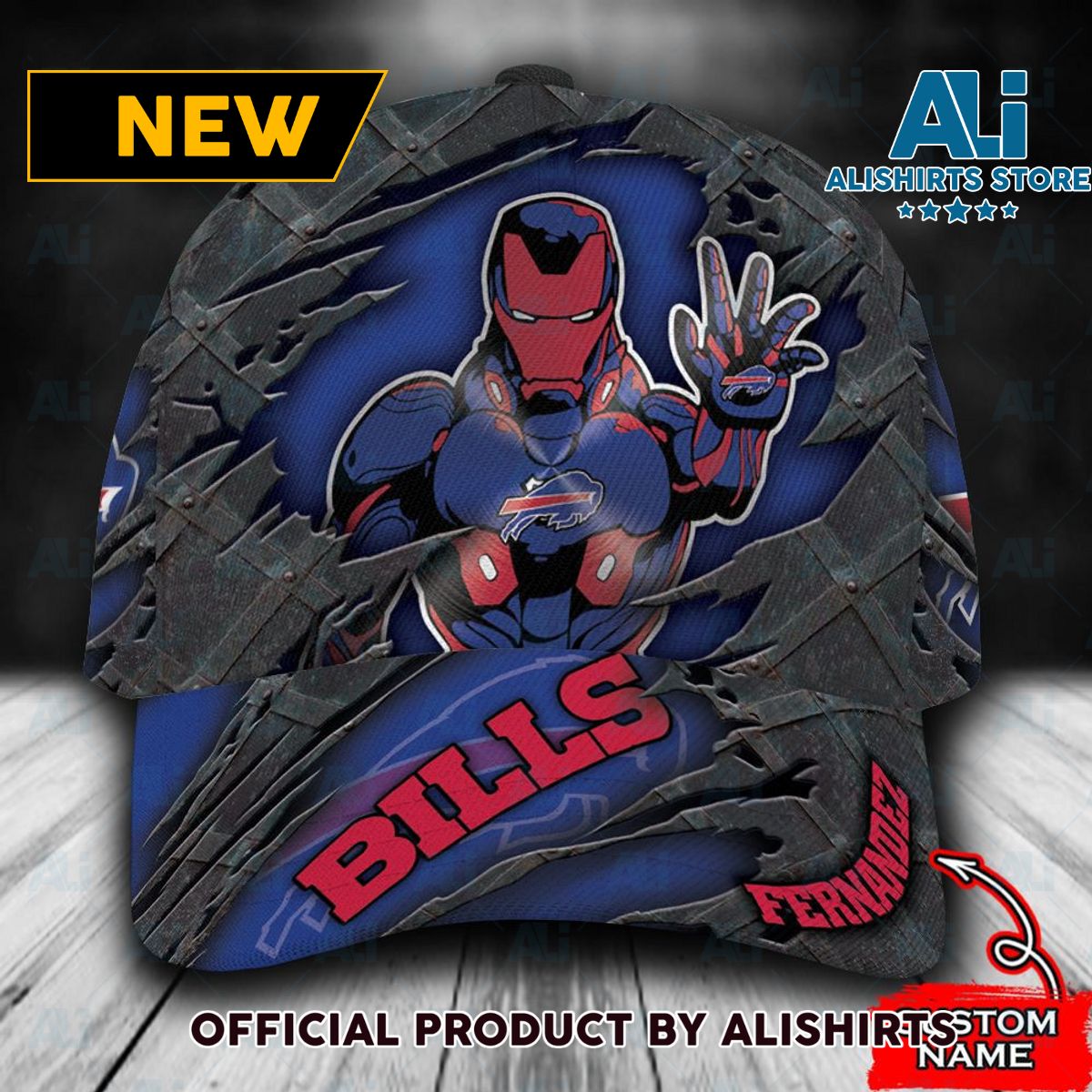 Personalized Buffalo Bills Iron Man Classic Cap