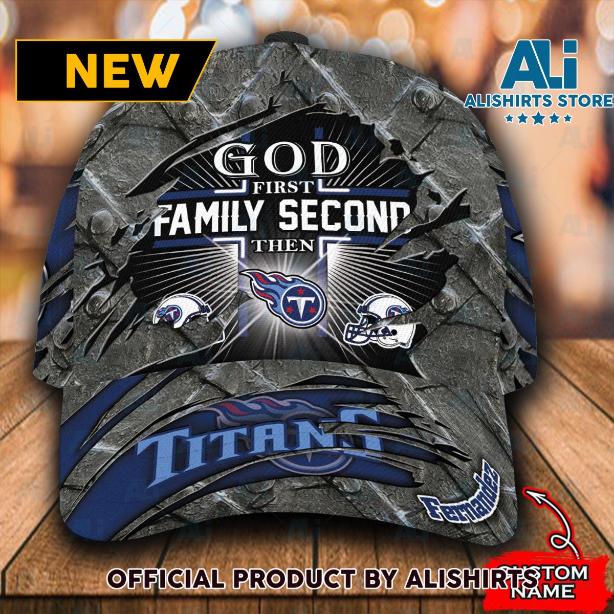 Personalized Tennessee Titans God First Family Second Classic Cap