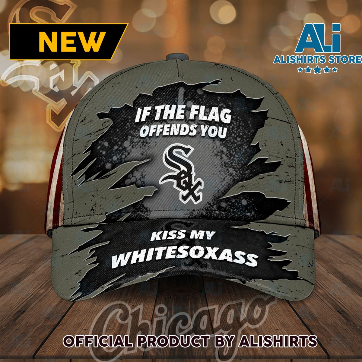 Chicago White SoIf The Flag Offends You Kiss My Whitesoxass Classic Baseball Cap