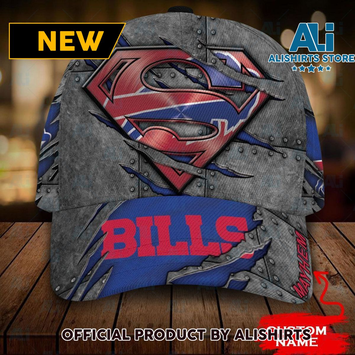 Personalized Buffalo Bills Superman Logo Classic Cap