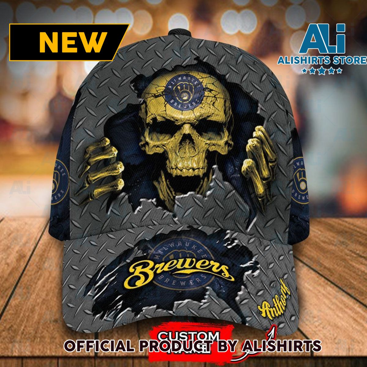 Personalized Milwaukee Brewers Skeleton Classic Cap