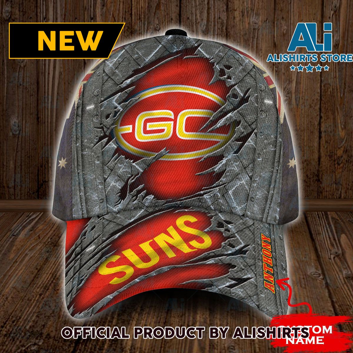 Personalized Gold Coast Suns Classic Cap